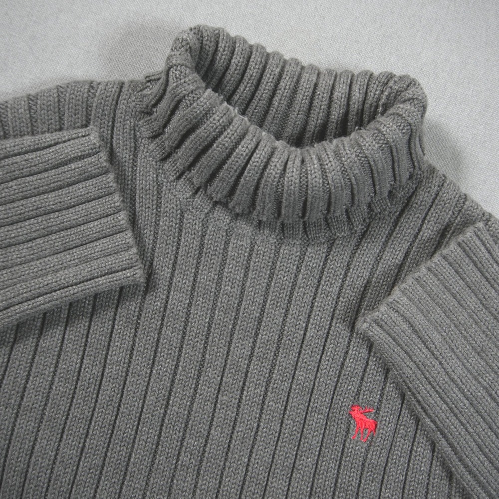 Vintage Y2K Abercrombie & Fitch Ribbed Muscle Fit Men Sweater L Prep Heavyweight